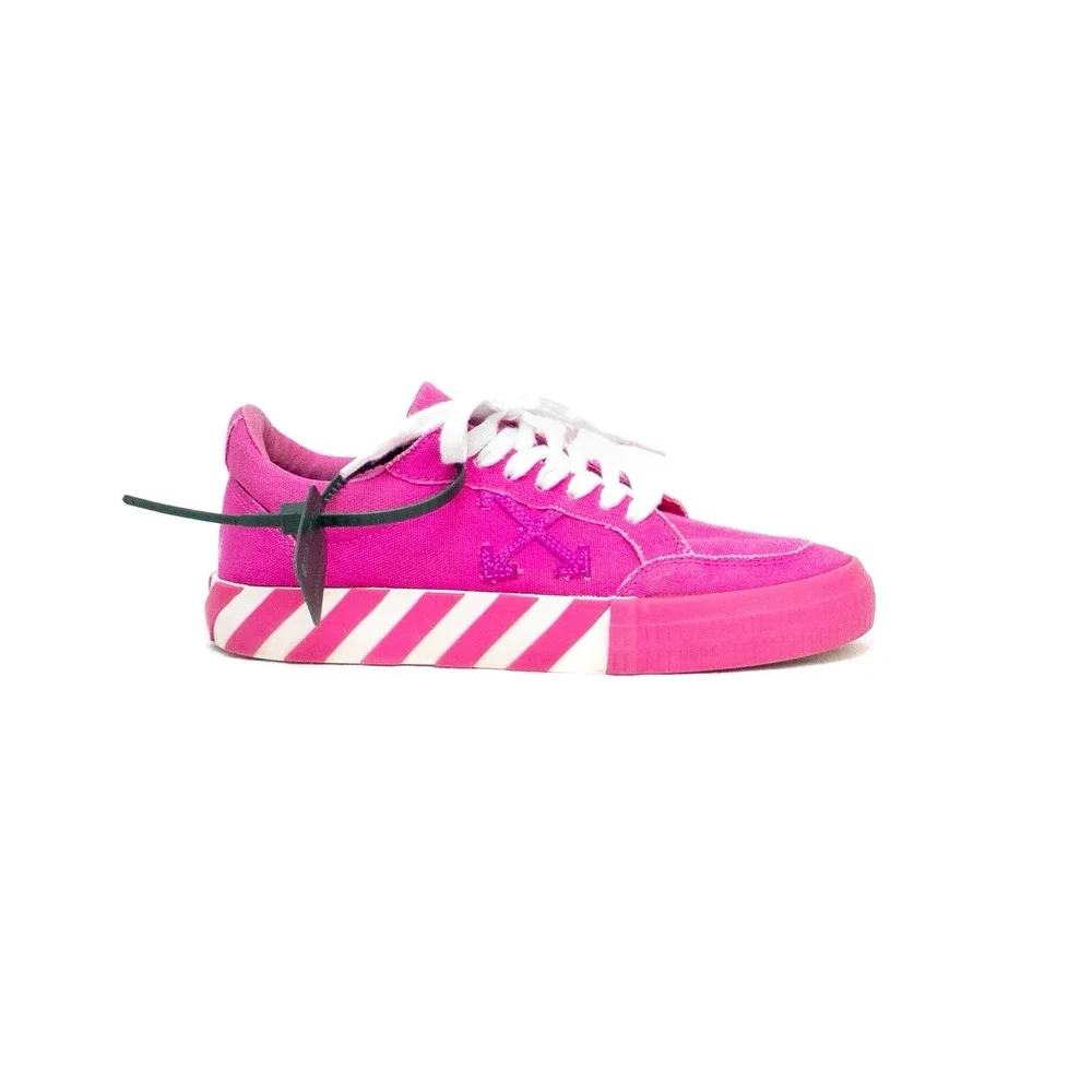 Off-White Womens Vulcanized Low Top Sneakers Pink/White‎ – US 8  – Virgil Abloh
